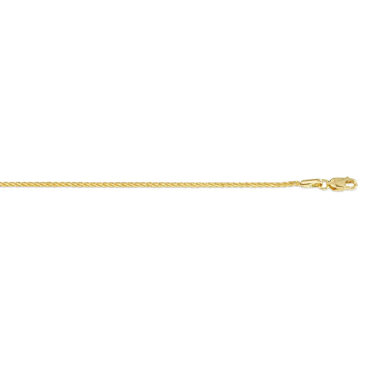 (10K, 14K, 18K) Yellow Gold (1.3mm) Wheat Chain