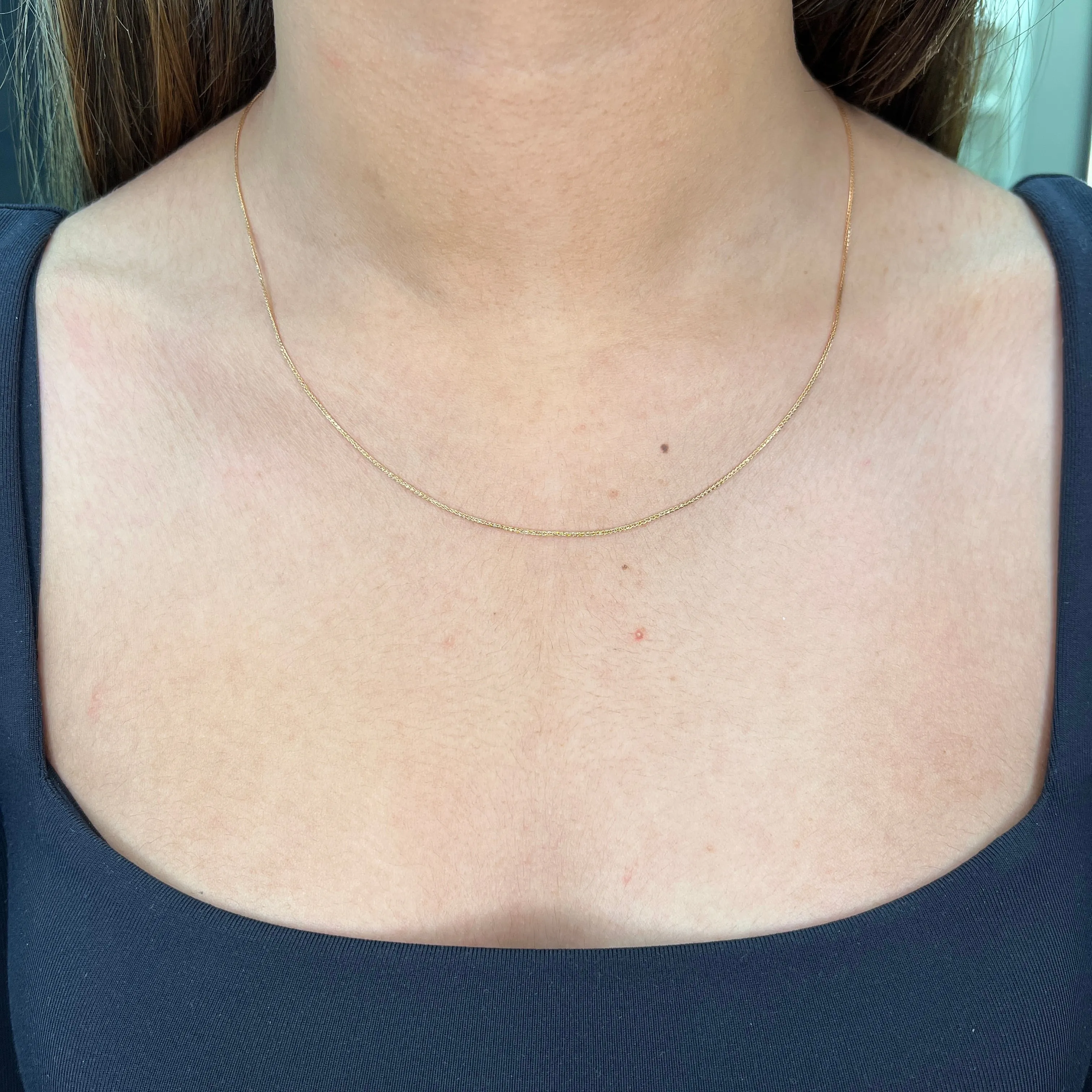 10K Rose Gold (0.7mm) Wheat Chains (16" - 22")