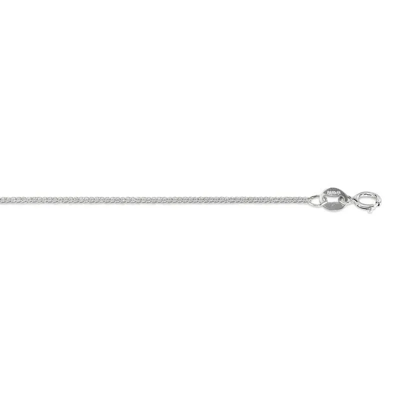 10K White Gold (0.7mm) Wheat Chains (16" - 22")