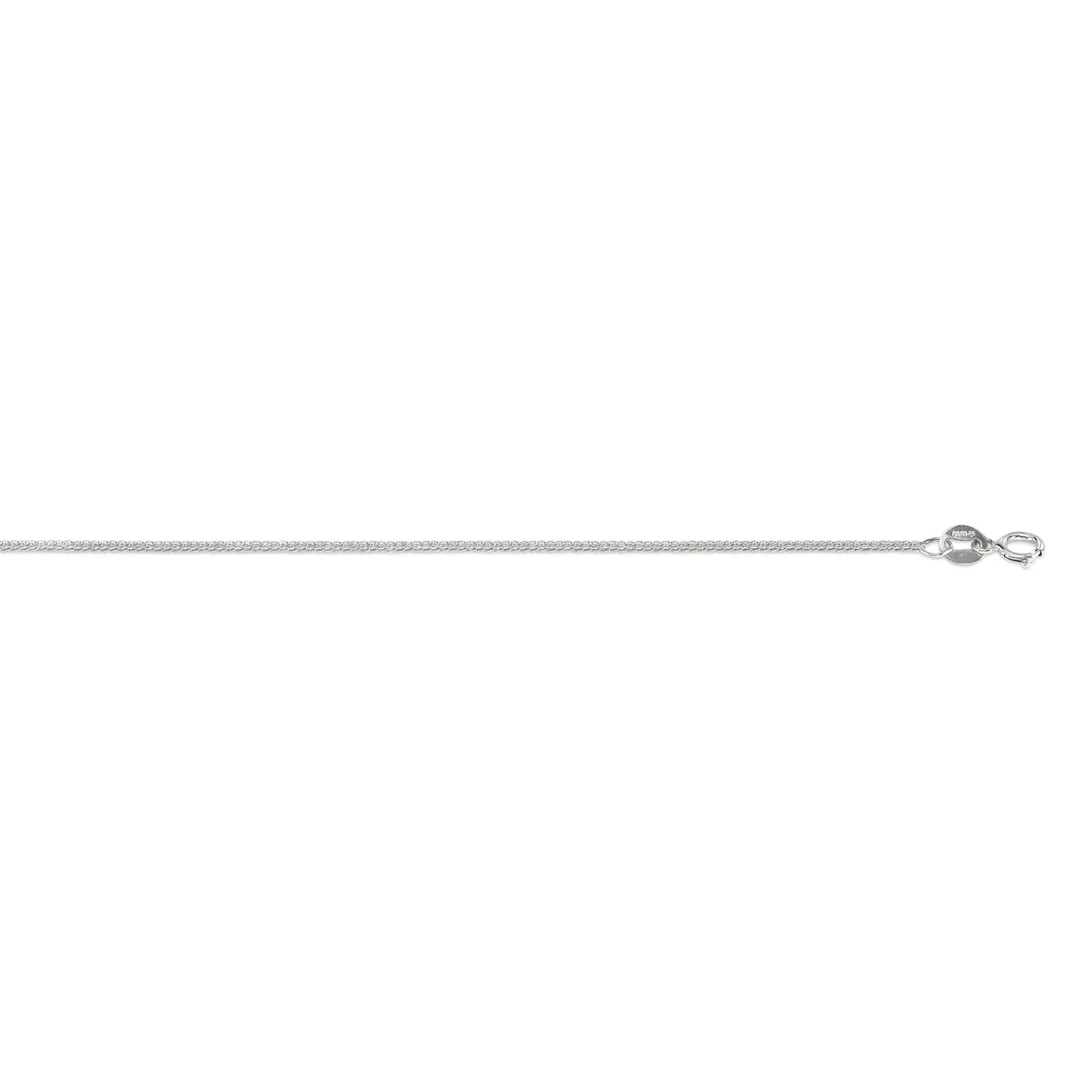 10K White Gold (0.7mm) Wheat Chains (16" - 22")