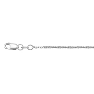 10K White Gold (1.0mm) Wheat Chain (16" - 24")