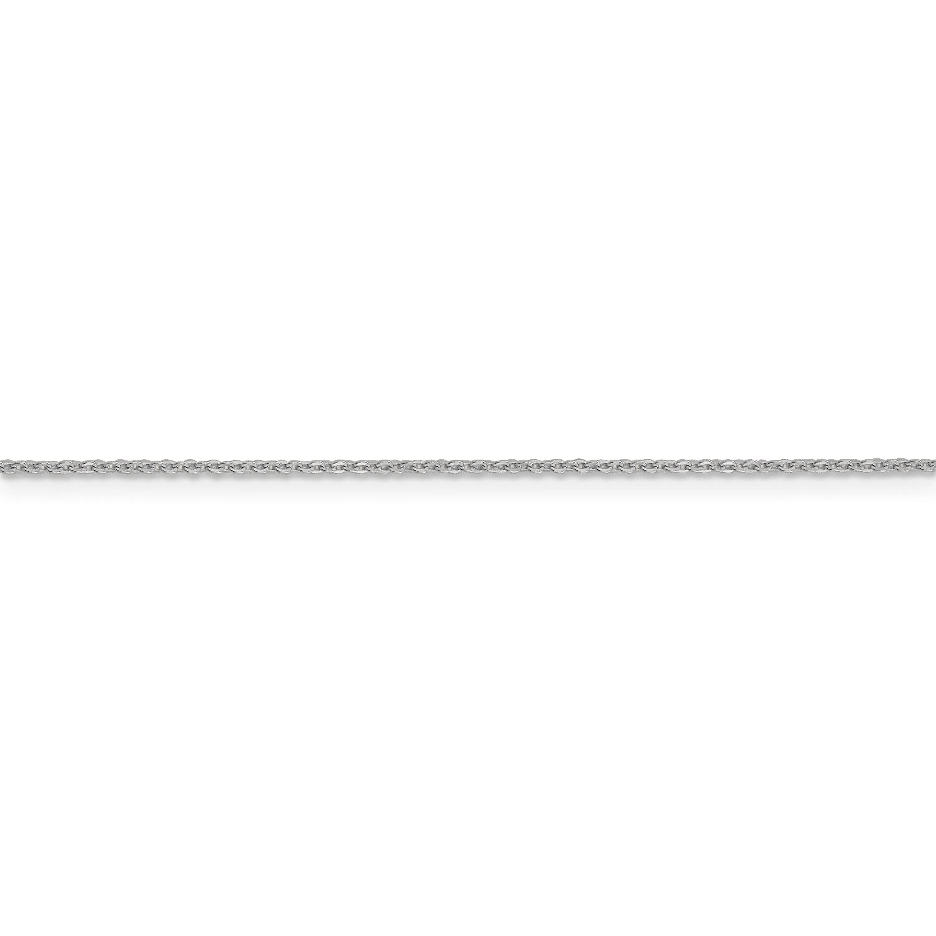 10K White Gold 1.3 mm Flat Cable Chain