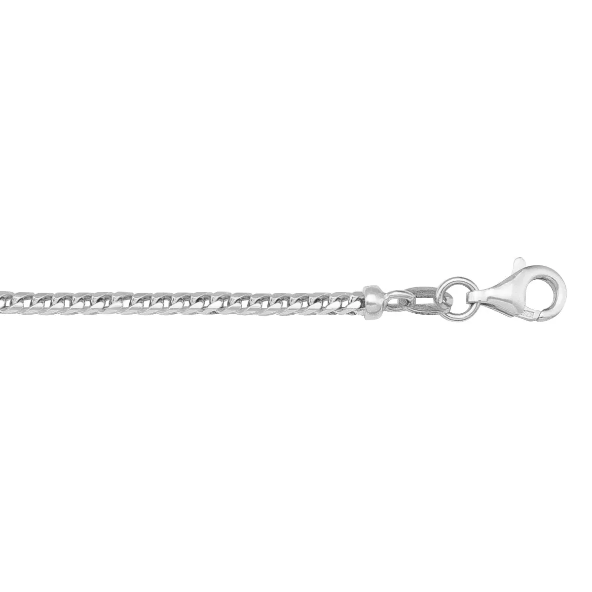 10K White Gold (2.0mm) Franco Chain (20" - 24")
