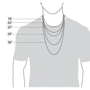 10K White Gold (2.3mm) Singapore (16 - 24") Chains
