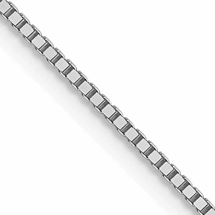 10K White Gold .8 mm Box Chain