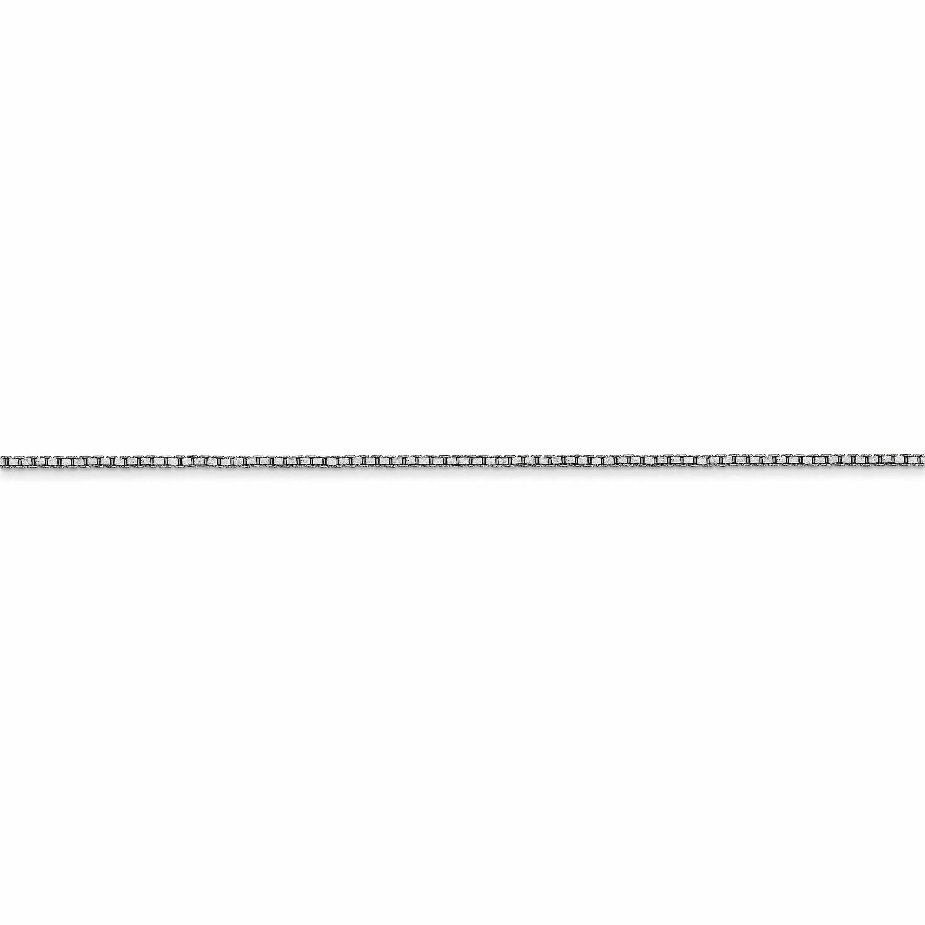 10K White Gold .8 mm Box Chain