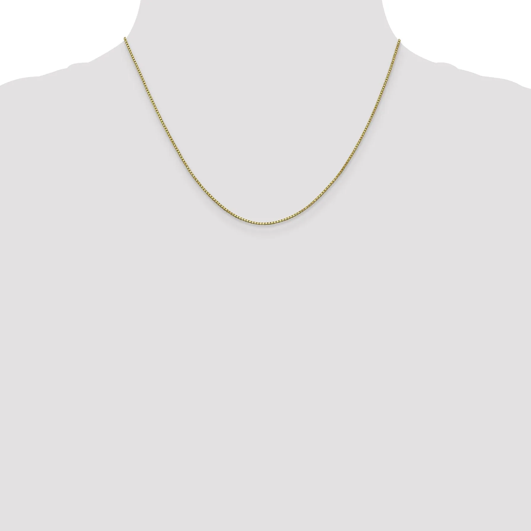 10k Yellow Gold 1 mm Box Chain