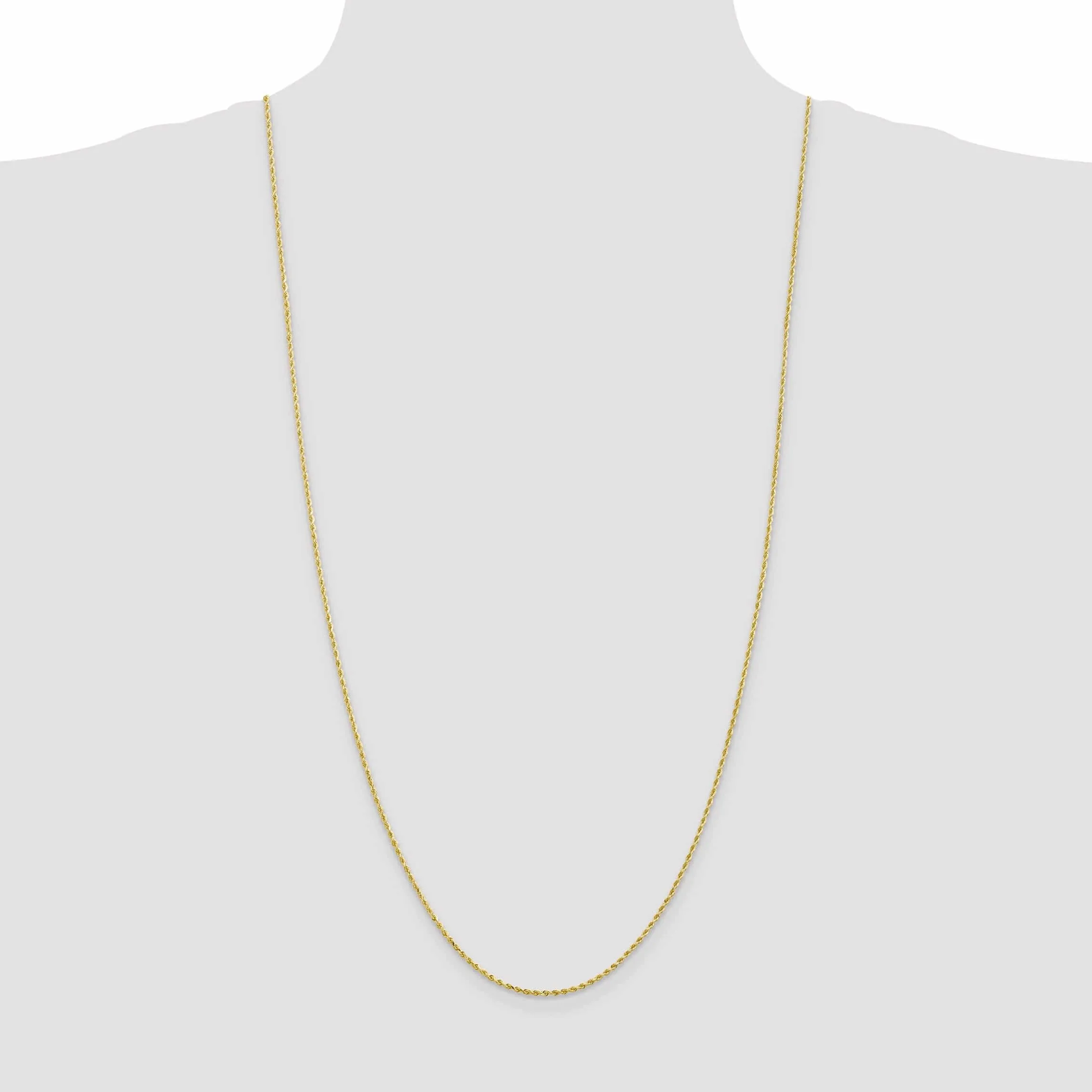 10k Yellow Gold 1.75mm D.C Rope Chain