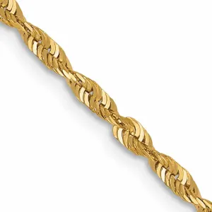 10k Yellow Gold 2.00mm D.C Lightweight Ro