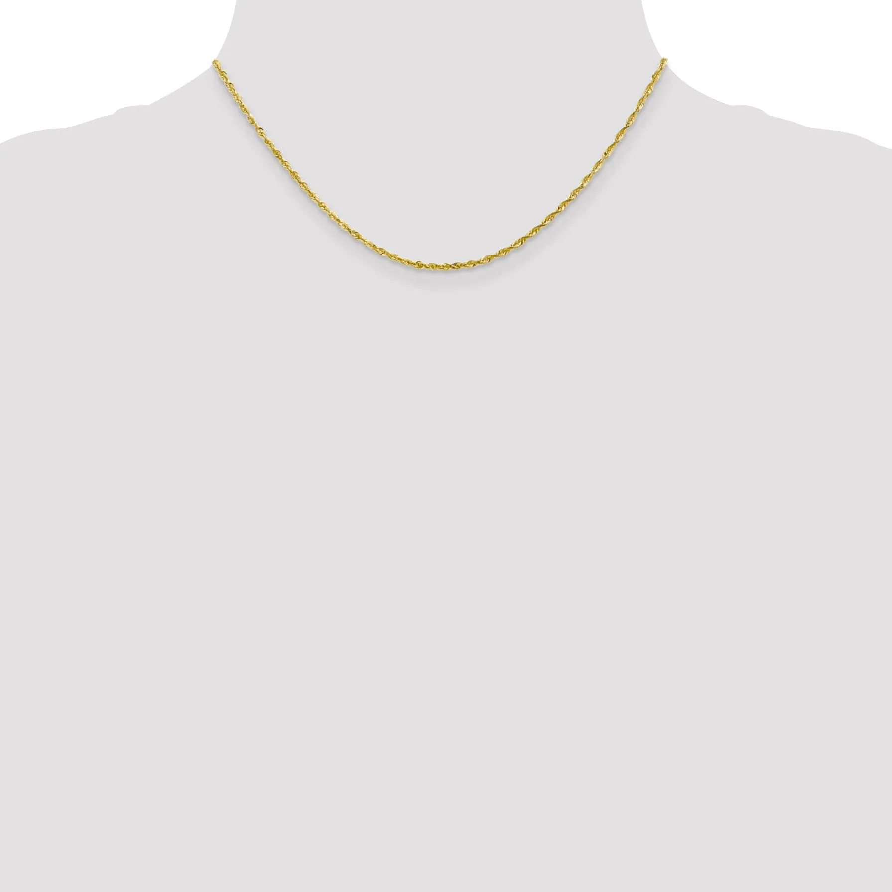 10k Yellow Gold 2.00mm D.C Lightweight Ro