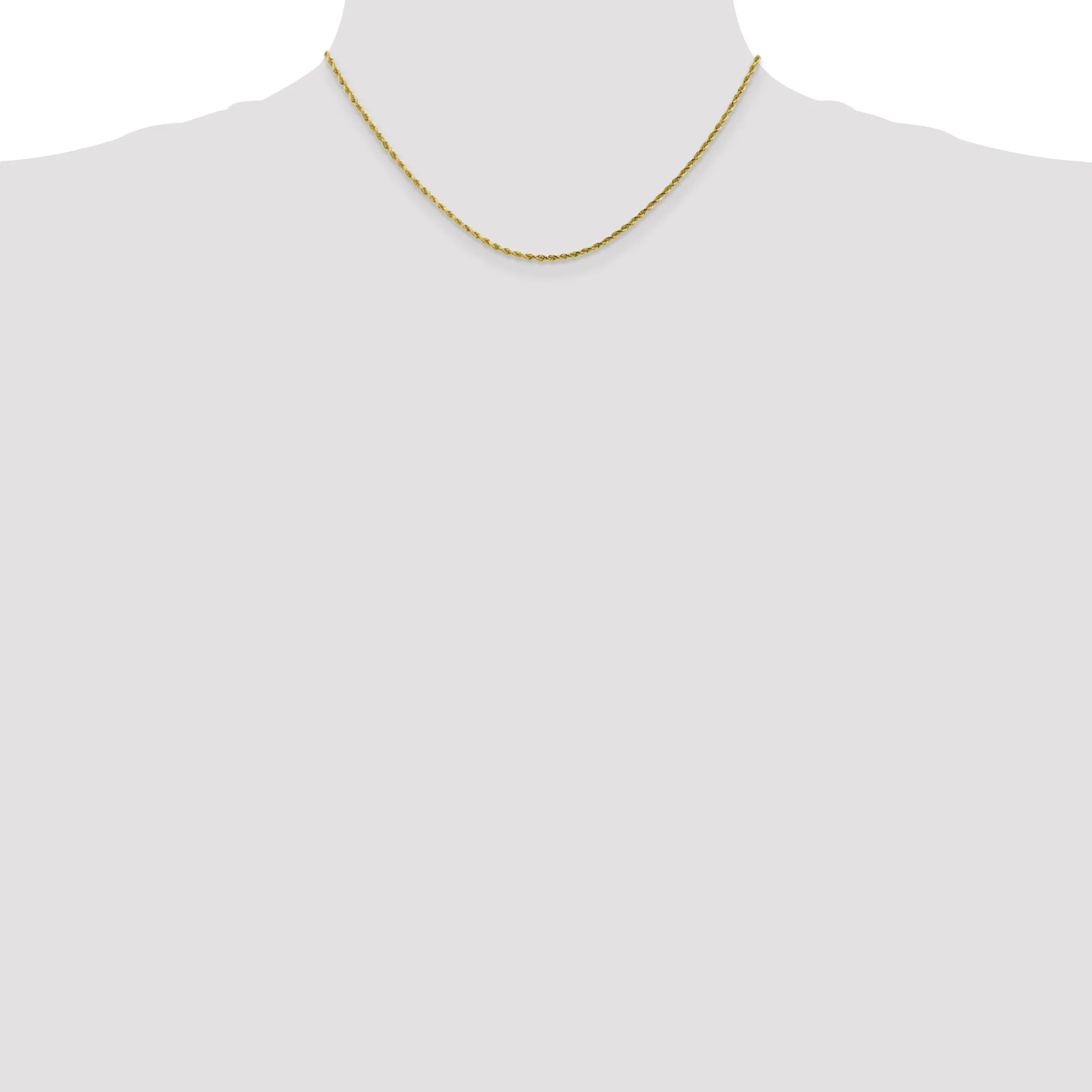 10k Yellow Gold 2.00mm D.C Rope Chain