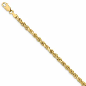 10k Yellow Gold 3.5mm D.C Rope Chain