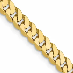 10k Yellow Gold 3.9mm Flat Beveled Curb Chain