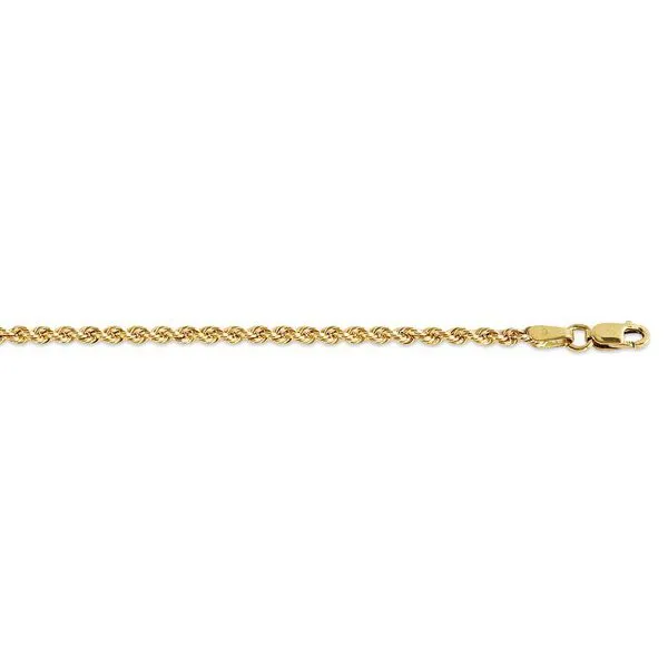 10K Yellow Gold (3mm) Hollow Rope Chain (20" - 24")