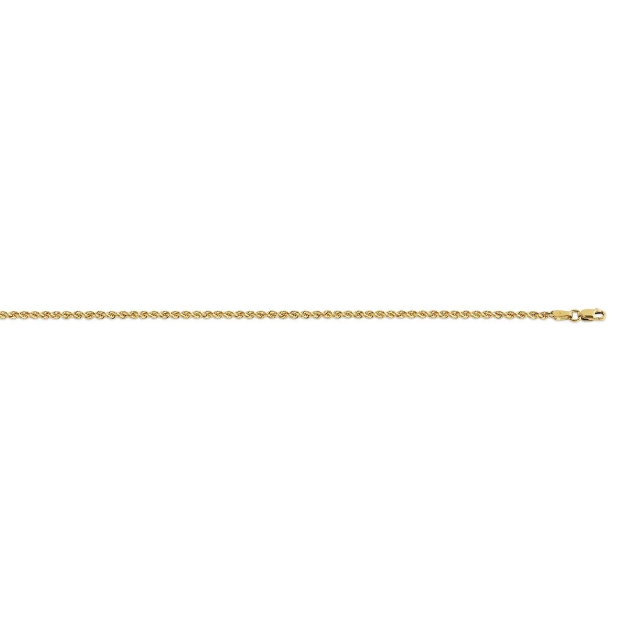 10K Yellow Gold (3mm) Hollow Rope Chain (20" - 24")