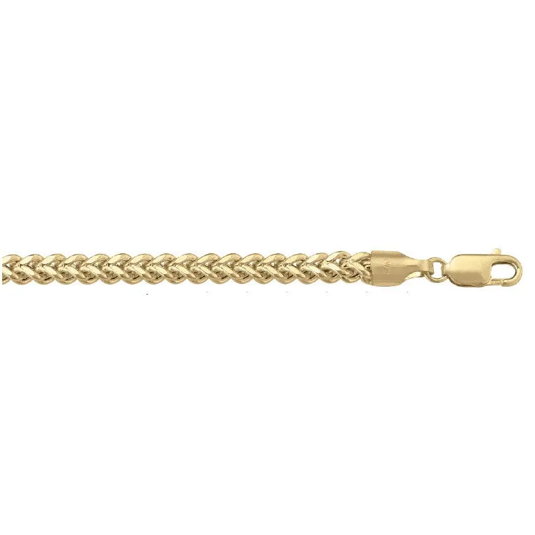 10K Yellow Gold (7mm) Hollow Franco Chain 28"