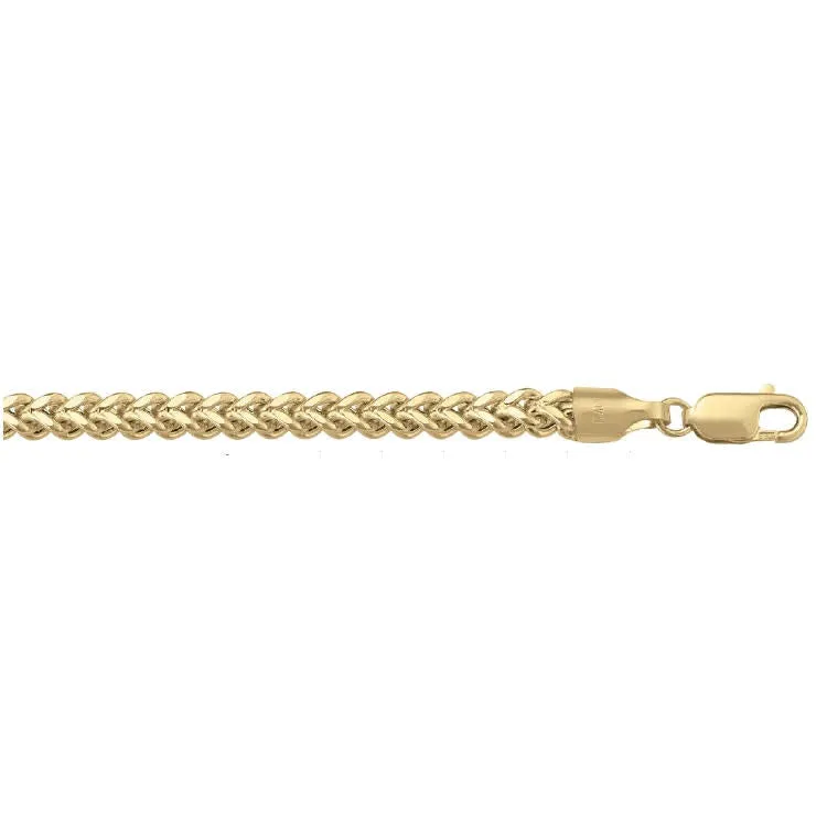 10K Yellow Gold (7mm) Hollow Franco Chain 28"