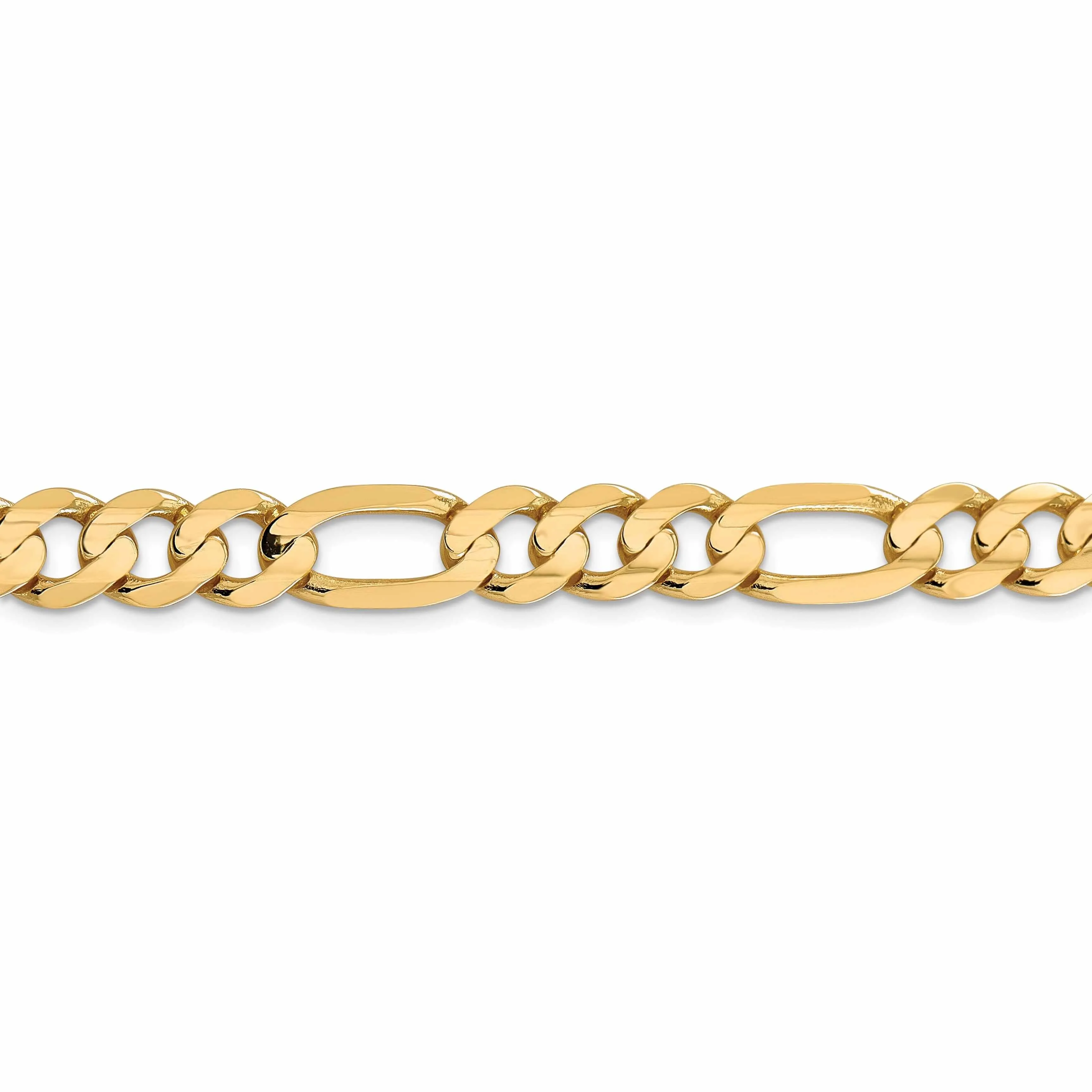 10k Yellow Gold 8.75mm Concave Figaro Chain