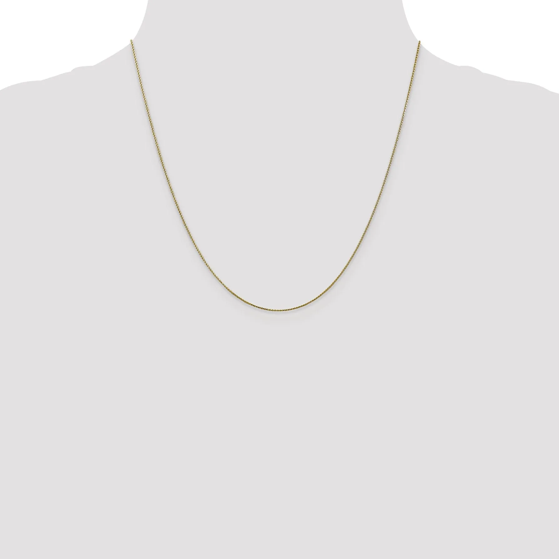 10k Yellow Gold D.C 0.65mm Wheat Chain