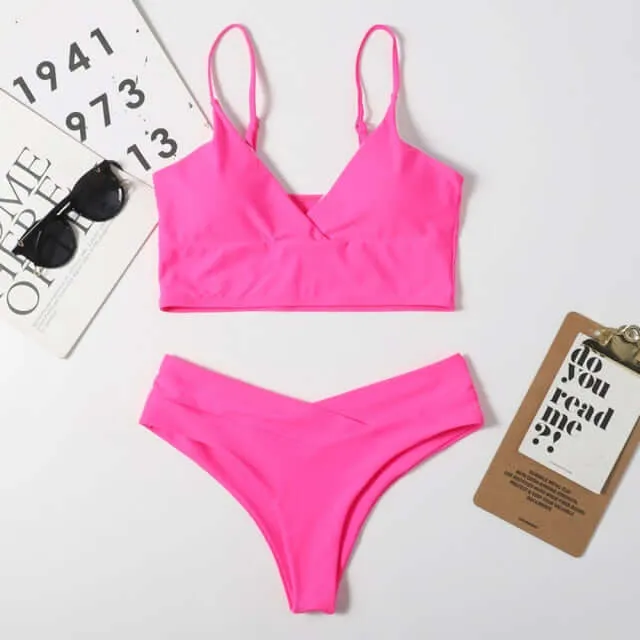 11 Colors Sexy Bikini High Waist Swimsuit