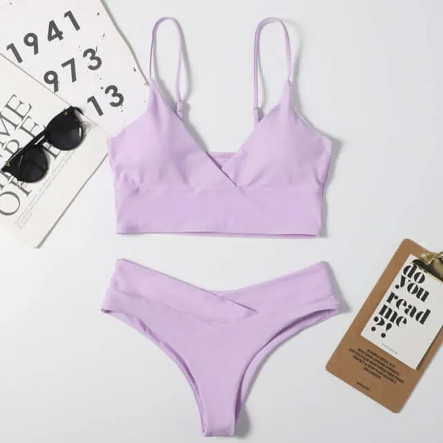11 Colors Sexy Bikini High Waist Swimsuit