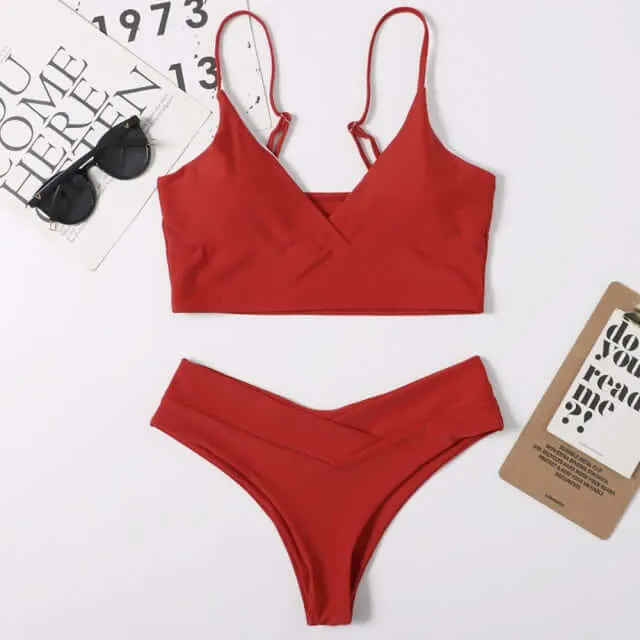 11 Colors Sexy Bikini High Waist Swimsuit