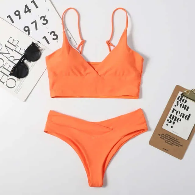 11 Colors Sexy Bikini High Waist Swimsuit