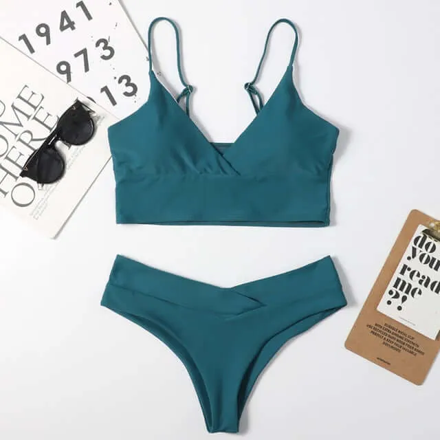 11 Colors Sexy Bikini High Waist Swimsuit