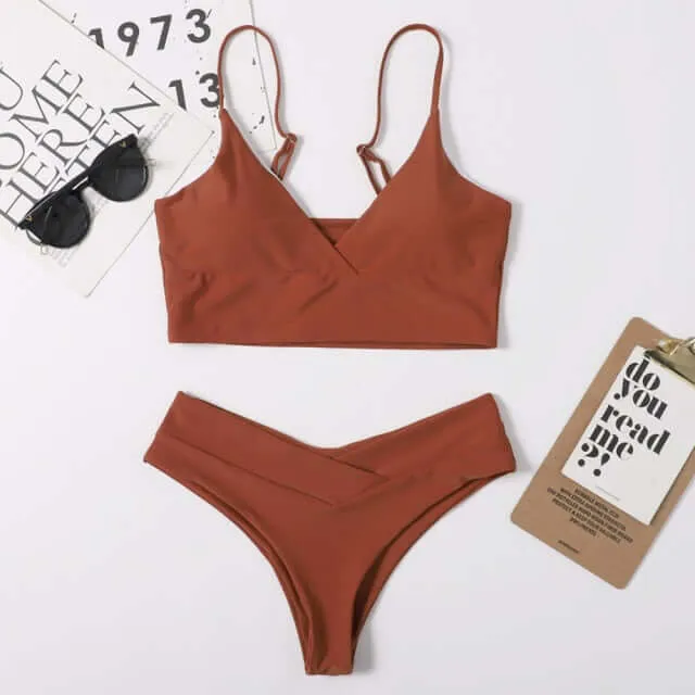11 Colors Sexy Bikini High Waist Swimsuit