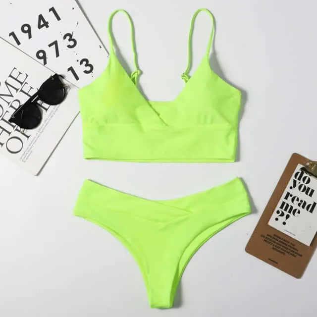 11 Colors Sexy Bikini High Waist Swimsuit