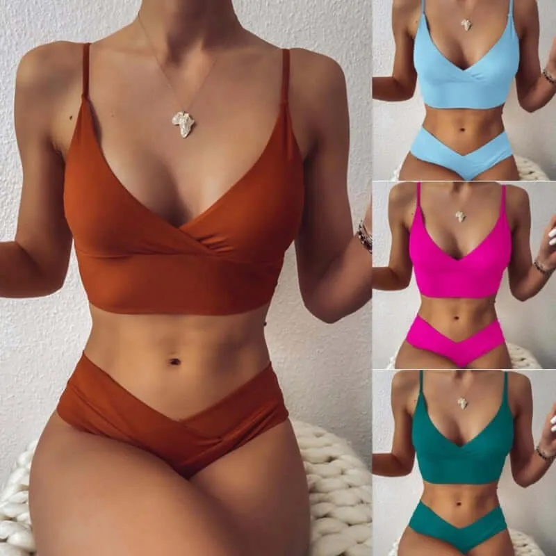 11 Colors Sexy Bikini High Waist Swimsuit
