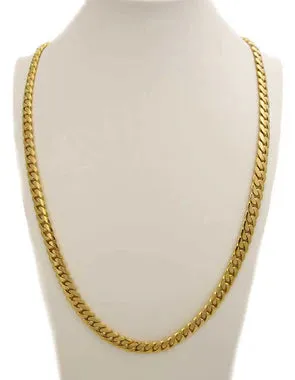 12mm 14K Gold Cuban Link Chain - Premium Handmade Luxury Necklace