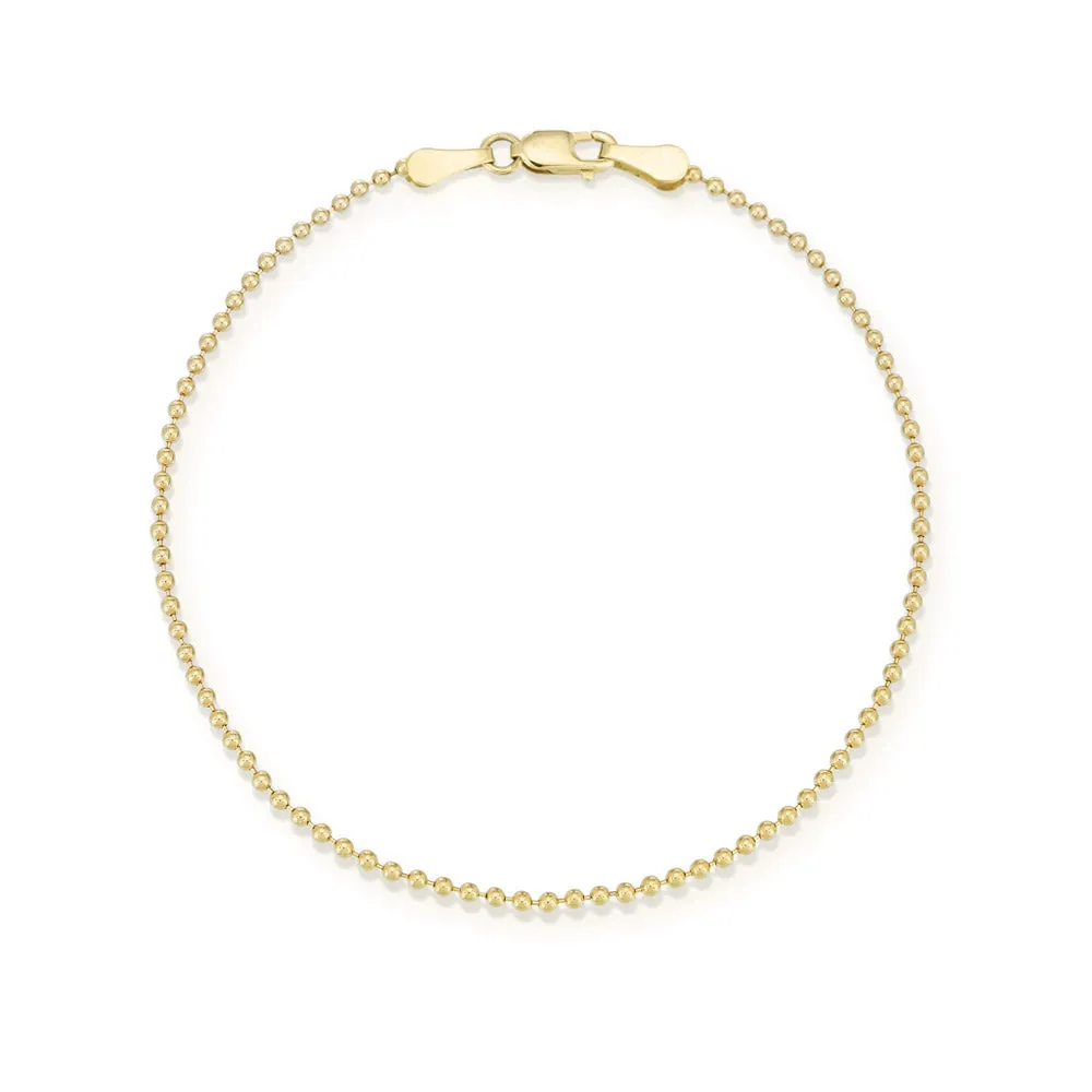 14k Gold Bead Bracelet