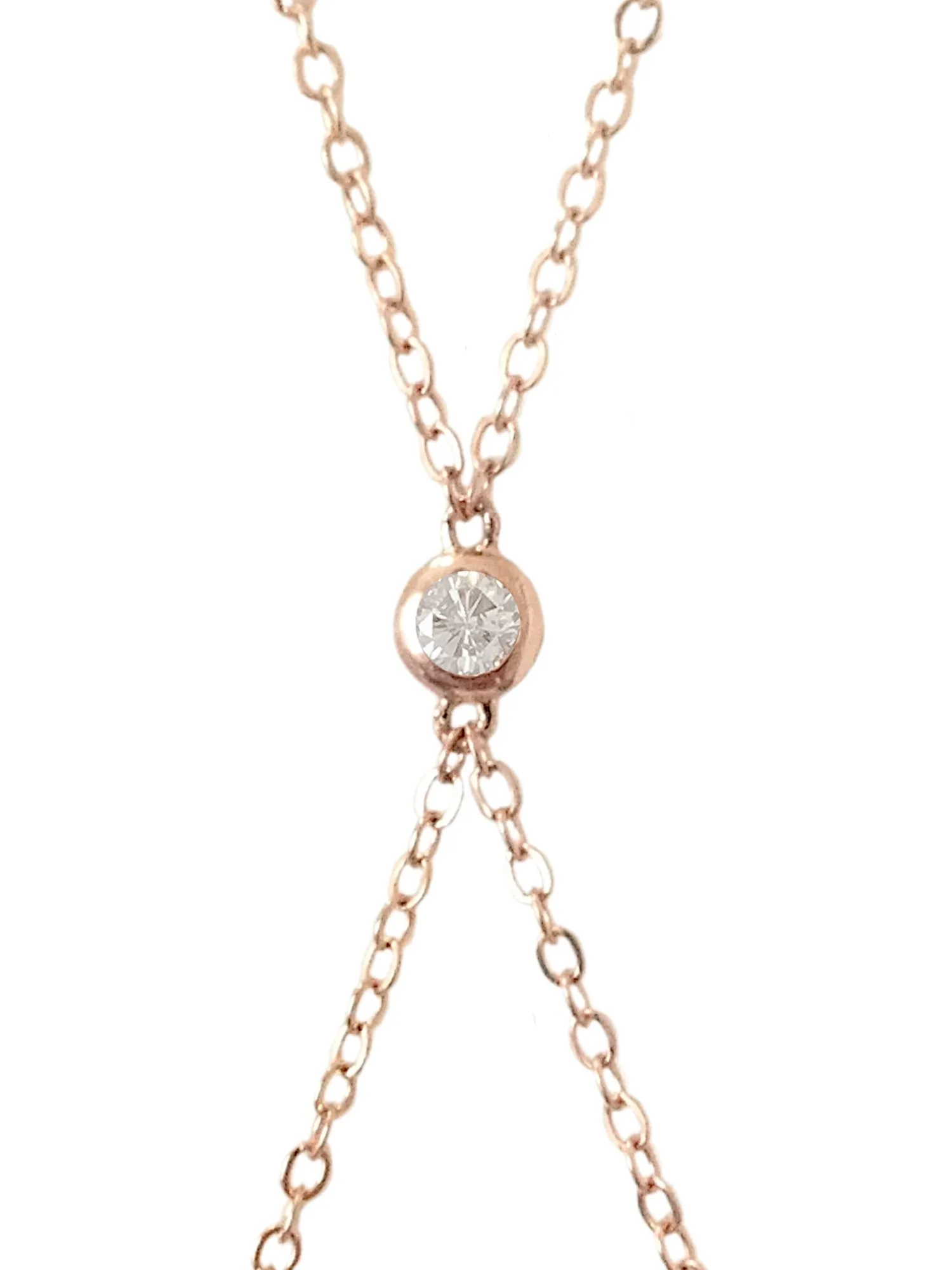 14K Gold Diamond Minimalist Body Chain