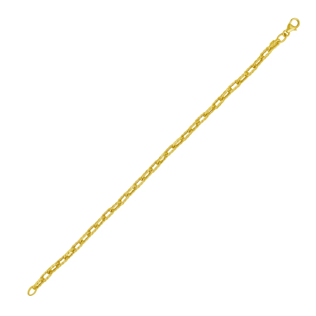 14K Mini Twist Spiral Paperclip Bracelet