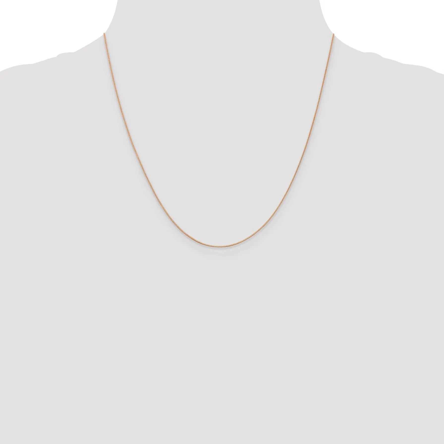 14K Rose Gold .5 mm Baby Box Chain