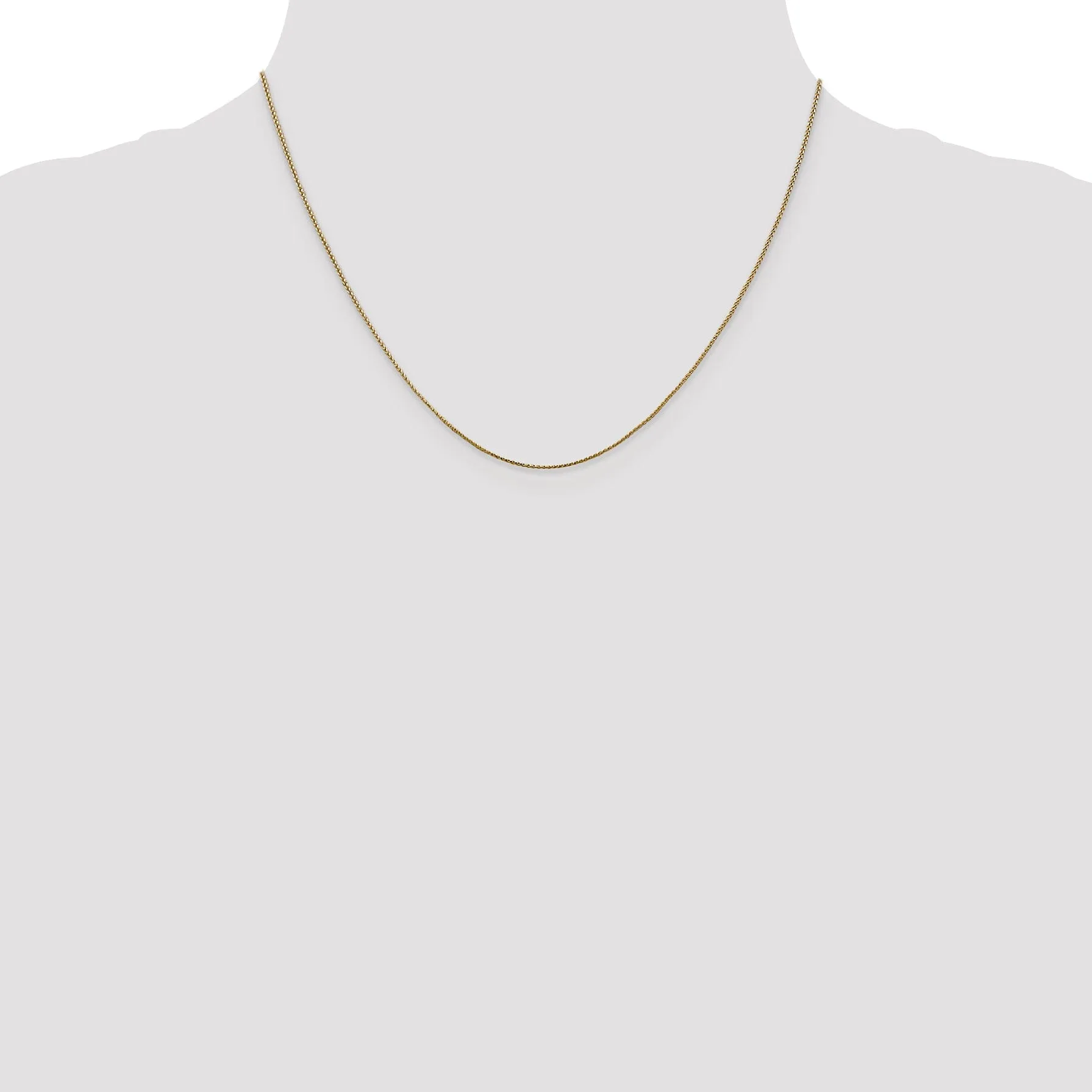 14k Rose Gold .8mm Baby Spiga Wheat Chain