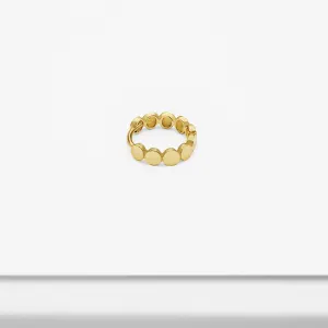 14k Solid Gold Flat Circle Hoop Earring