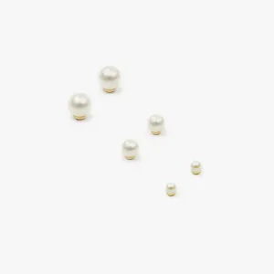 14k Solid Gold Pearl Stud Earrings