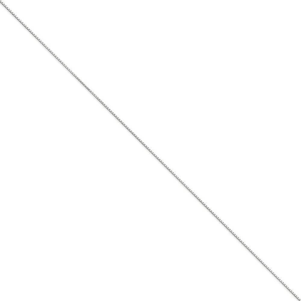 14k White Gold 0.90mm Polished Solid Box Chain