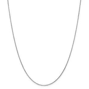 14k White Gold 0.95mm Solid D.C Cable Chain