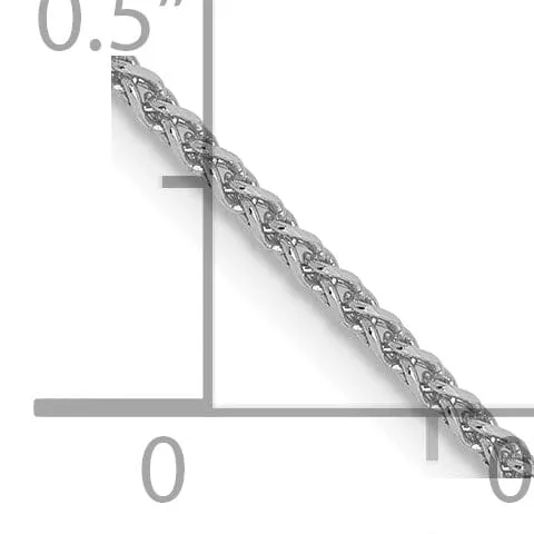 14k White Gold 1.2mm Solid D.C Spiga Chain