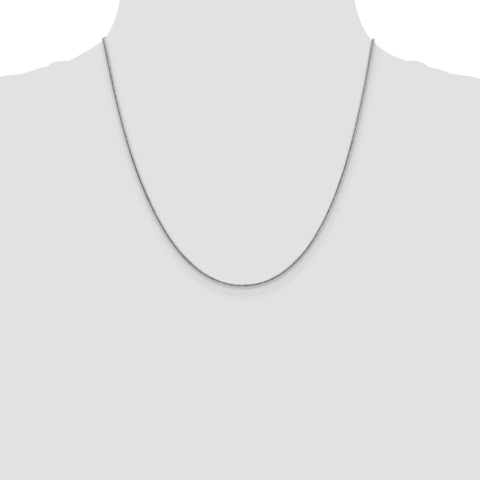 14K White Gold 1.3 mm Snake Chain