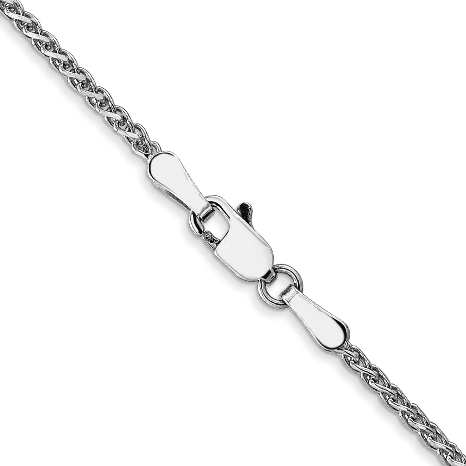 14k White Gold 1.4mm Solid D.C Spiga Chain