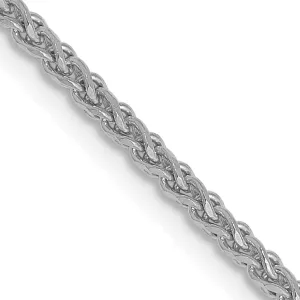 14k White Gold 1.4mm Solid D.C Spiga Chain