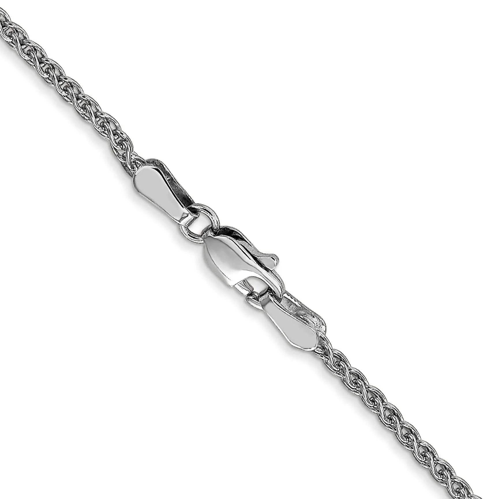 14k White Gold 1.65mm Spiga Wheat Chain