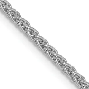 14k White Gold 1.65mm Spiga Wheat Chain