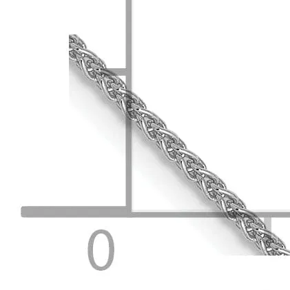 14k White Gold 1mm Spiga Wheat Chain