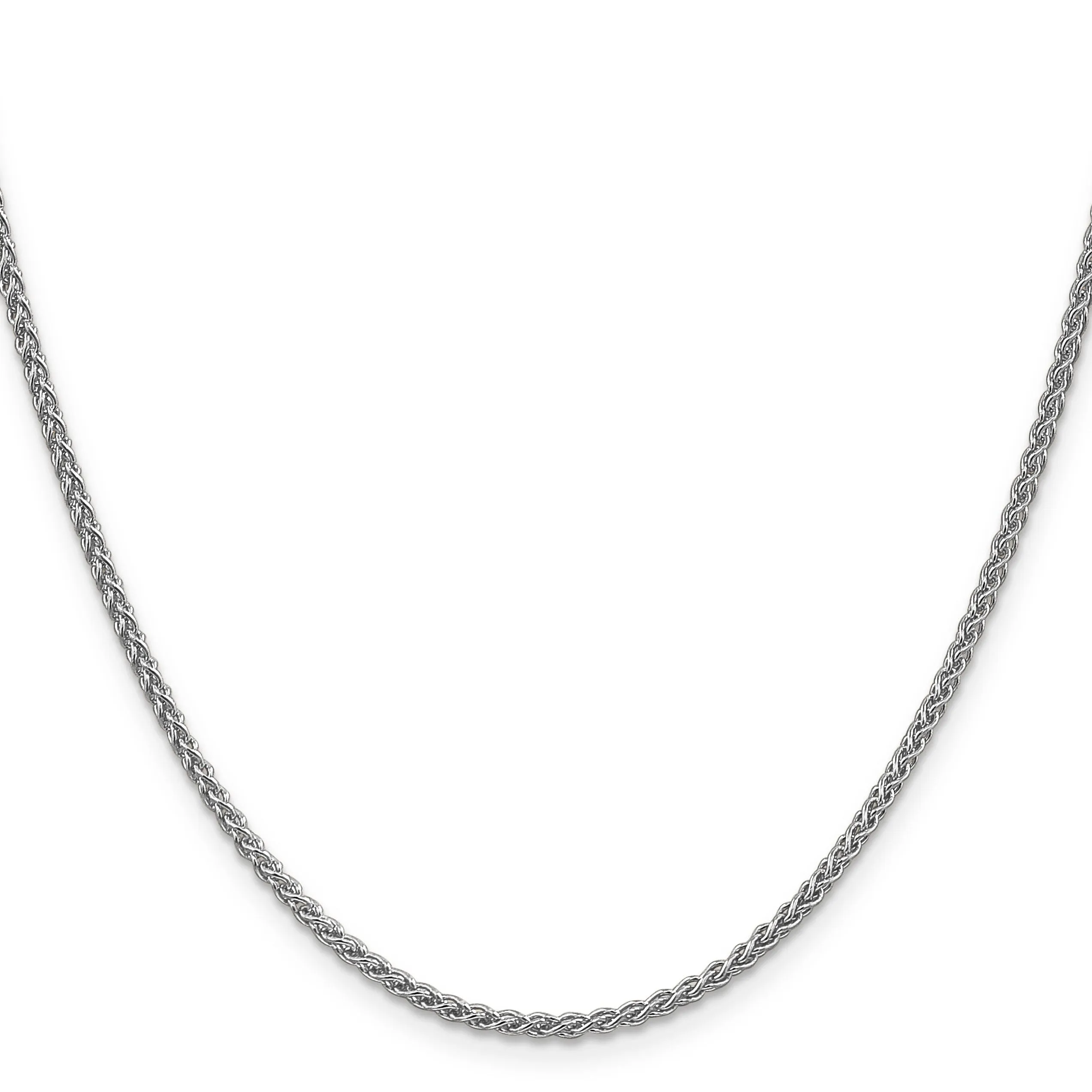 14K White Gold 2.1mm Wheat Chain