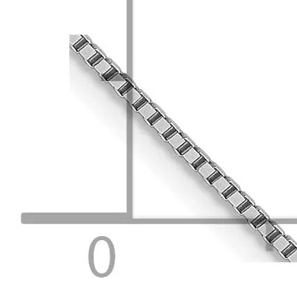 14K White Gold .8 mm Box Chain